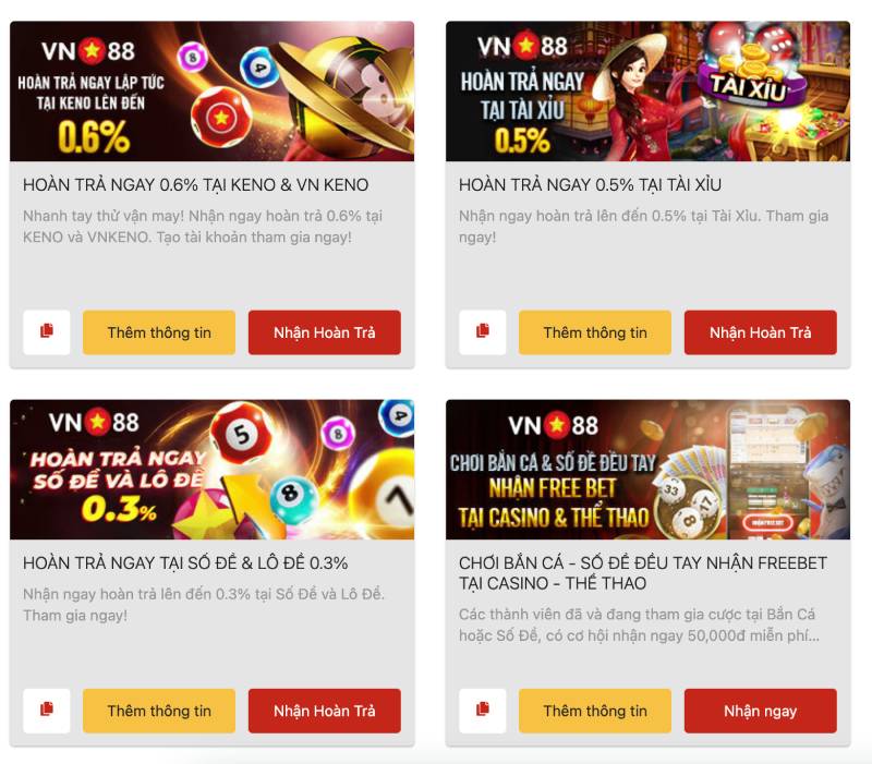 Hoàn trả Xổ số & Lô đề