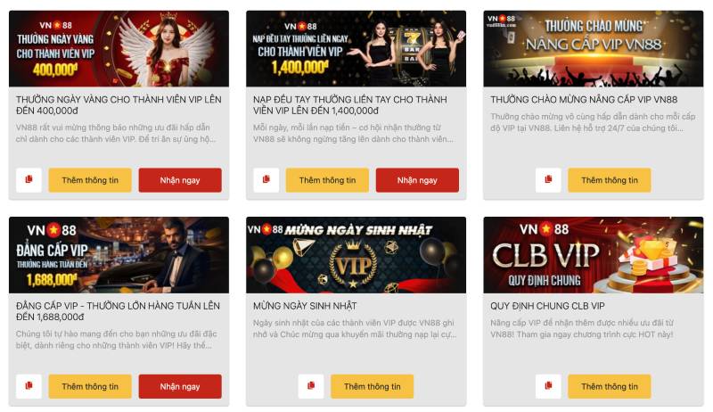 Khuyến mãi độc quyền dành riêng cho VIP