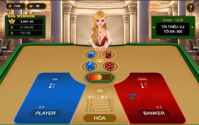 Luật chơi xúc xắc Baccarat